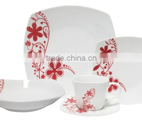 20pcs Square Dinner Set / Square Porcelain Ceramic Dinner Set photo-2