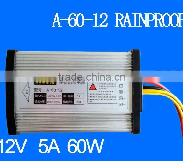 12V 5A 60W LED Power Supply (A-60-12 RAINPROOF)