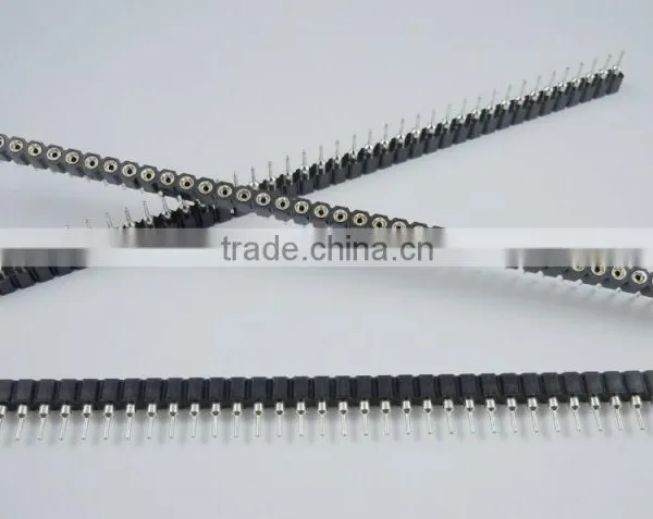Pitch 2.54mm 40 Pin Tin PCB Panel IC Breakable Round Female Header Strip