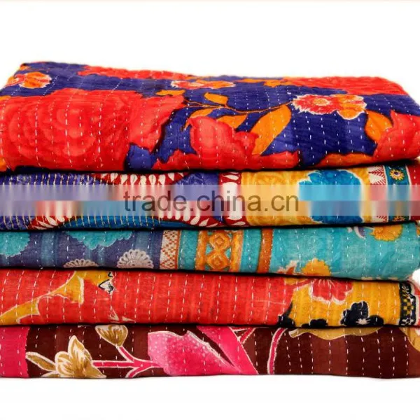 Indian Patchwork Quilt Indian Patchwork Throw Bed Decor Kid quilt Indian
