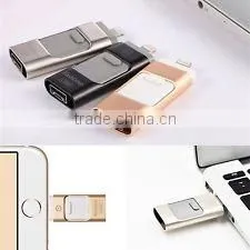 High Quality Fashion Custom Otg Usb Flash Drives 3 in 1 Otg Pendrives for Iphone/android photo-3