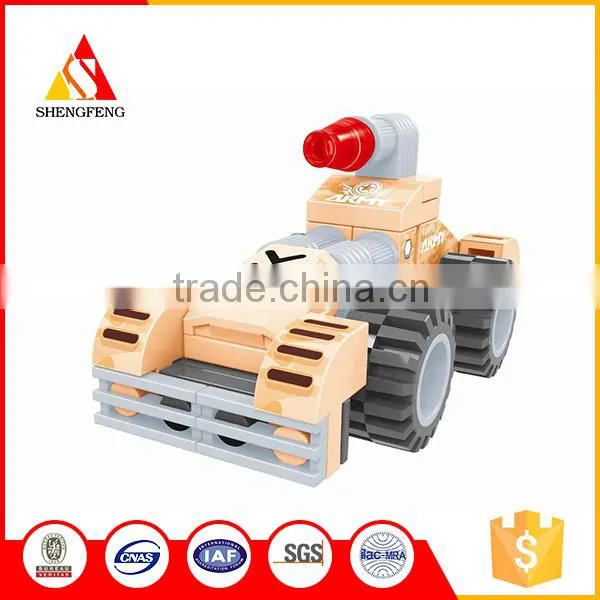 Hot selling ABS toy building block car construction sets for children