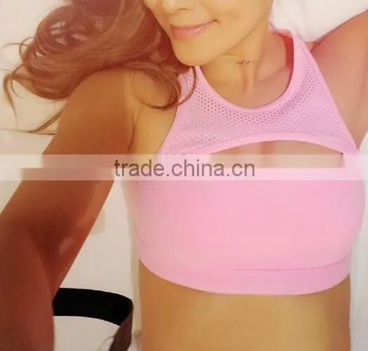 Sexy Women Yoga Fitness Stretch Workout Tank Top Seamless Padded Sports Bra photo-4