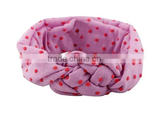 Red Toddler Baby Girls Polka Dot Headband Hair Band Headwear Wrap Accessories photo-5