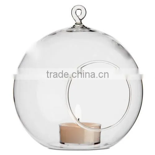 Clear Glass Candle Holder Christmas Ornament With Factory With OEM/ODM