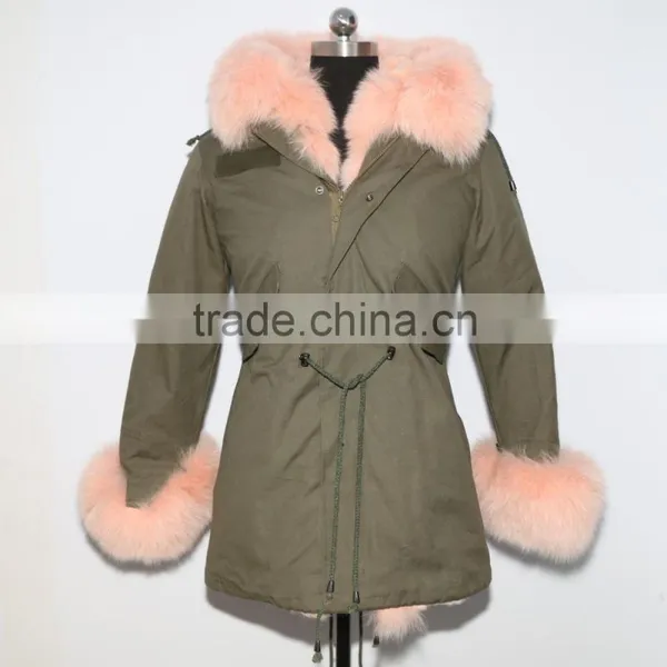 PK31 Winter New Style Parka Coat With Raccoon Fur Trim photo-2