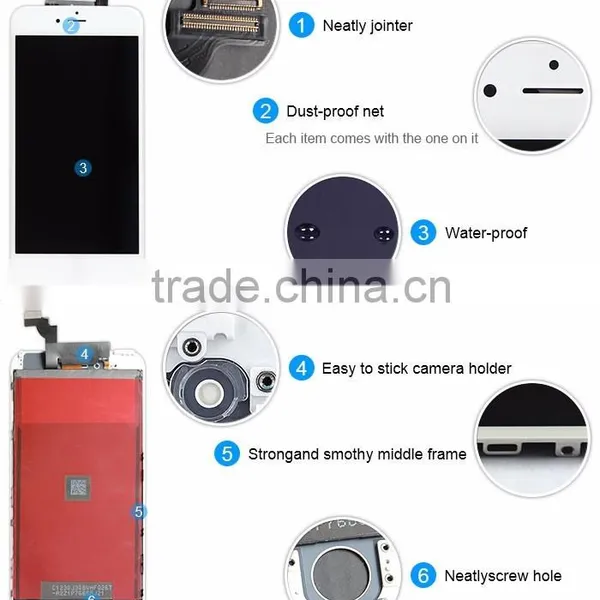 High Quality Guarantee for Iphone 6plus White Lcd Touch Screen Display photo-2