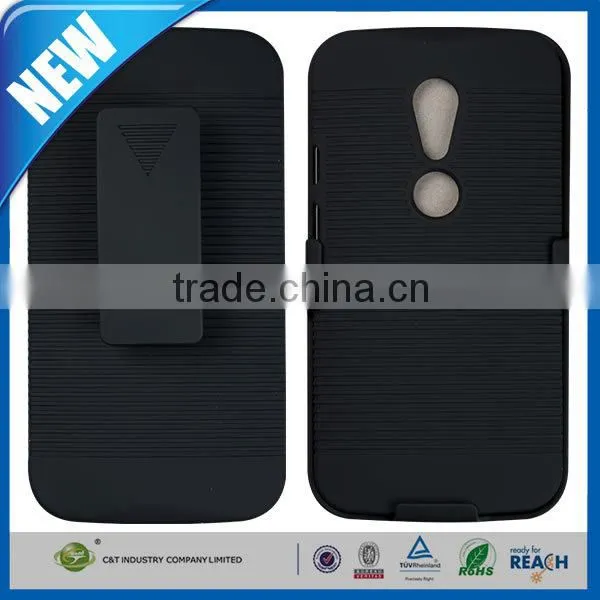 C&T Rubberized Hard Plastic Belt Clip Holster Kickstand for Motorola Moto G Combo Case photo-6