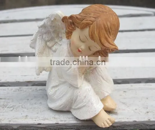 Custom Resin Sleeping Angel for Garden Crafts/decoration