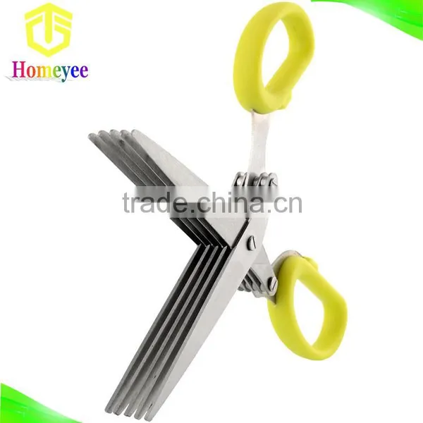 Stainless Steel Multi Blade Shears 5 Blades Herb Scissors photo-3