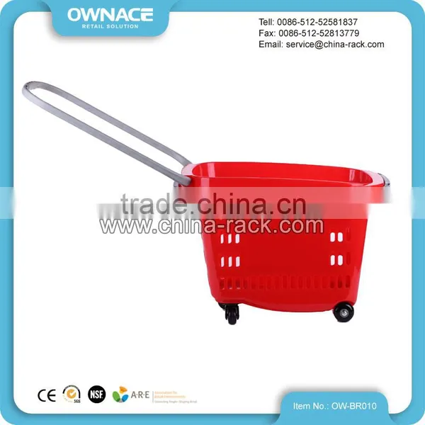 Multifunctional Plastic Rolling Collapsible Shopping Basket photo-4
