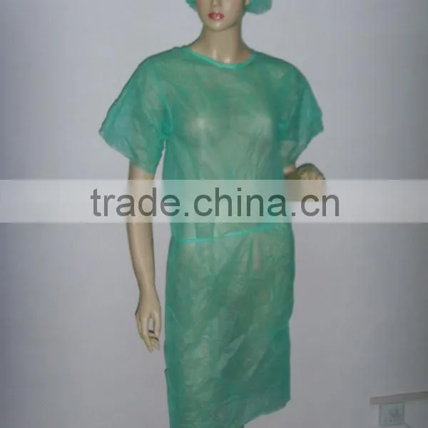 pp Green Isolation Gowns With Tie-neck,tie-waist and Short Sleeve photo-3