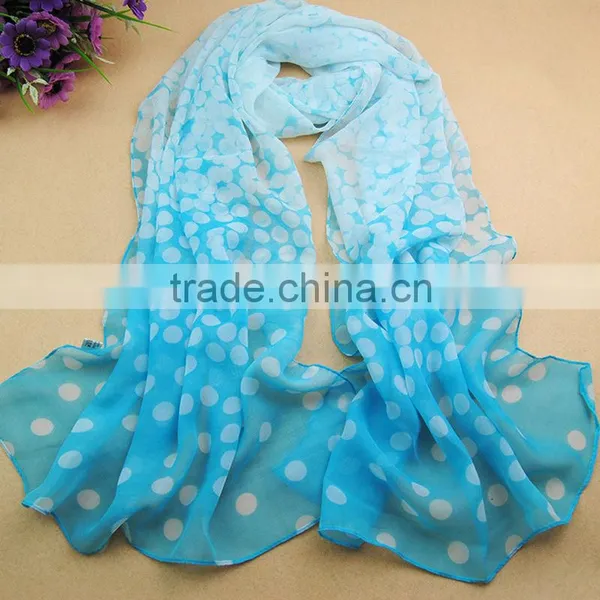 Fashion Dot Girls Women Long Soft Wrap Lady Shawl Silk Chiffon Scarf Polka Dot photo-4