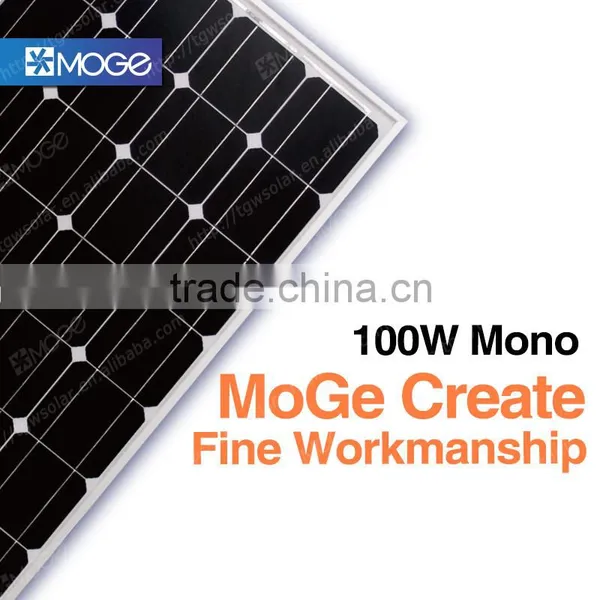 China Top 10 Solar Panel Moge Light Weight Mono 100w 150w 200w for Car With Best Price and Long Warranty
