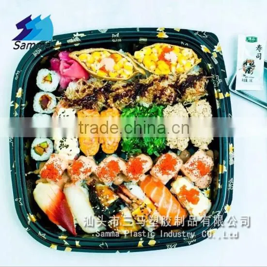 SM1-3110A 2016 Big Size Square Shape Sushi Tray With OPS Lid photo-3