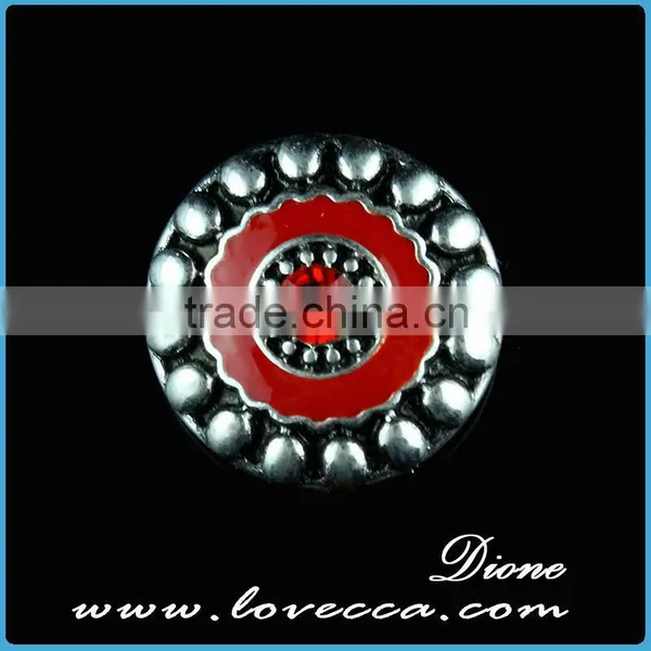 New Promotional Product Charms Fashion Heart Crystal Snap Button Accessory photo-4