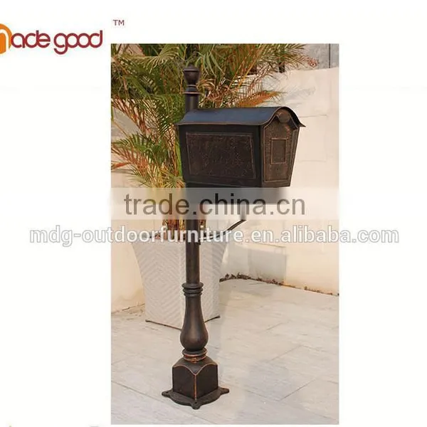 2015 outdoor vertical type postbox home use casting aluminium postbox patio furniture