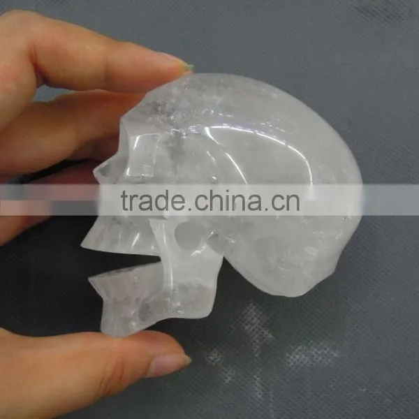 Quartz Crystal Super Relistic Rock Crystal Singing Skull photo-4