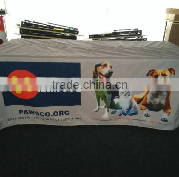 Whosale Polyester Rectangular Type Table Cover With Logo photo-3