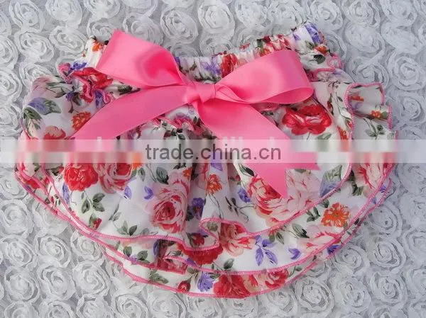High Quality Cheap Baby Girls Stain Bloomer , Wholesale Various Style Infant Ruffle Bloomer With Bow Design photo-5