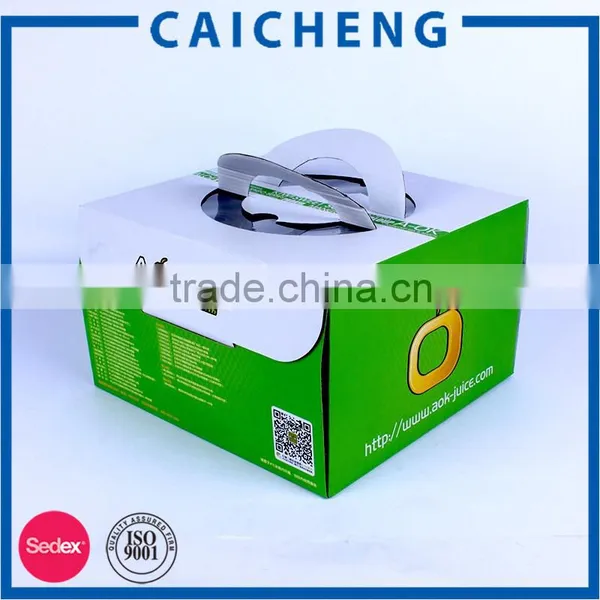 Die Cut Handle Foldable Corrugated Cake Paper Box Paper Custom Cake Boxes photo-5