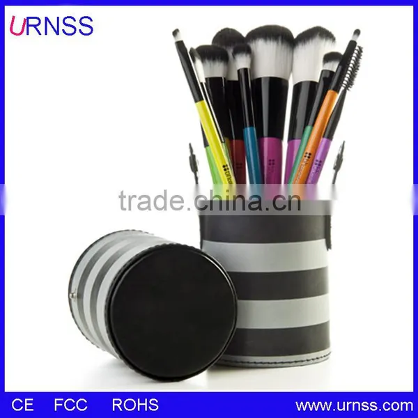 High Grade Weasel Hair Professional 22pcs Makeup Brush Set With Genuine Leather Case photo-4