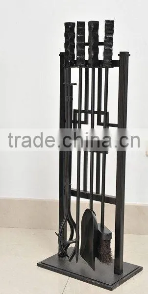 5-pcs Forged Steel Fireplace Tool Set