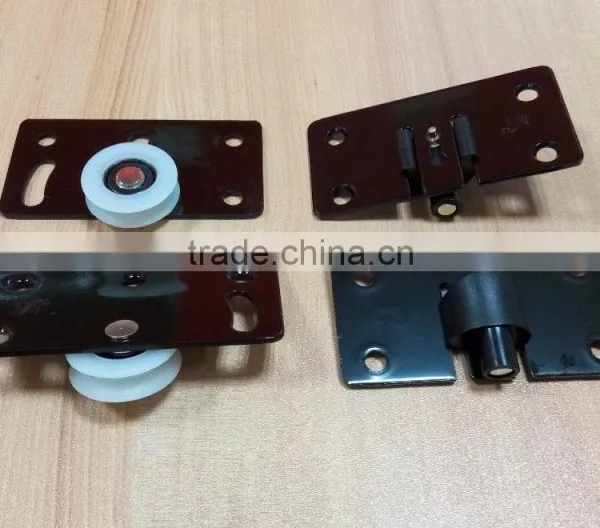 Hot Sell Black Steel and PA6 Furniture Hardware for Sliding Door Weight Max 40kg photo-3