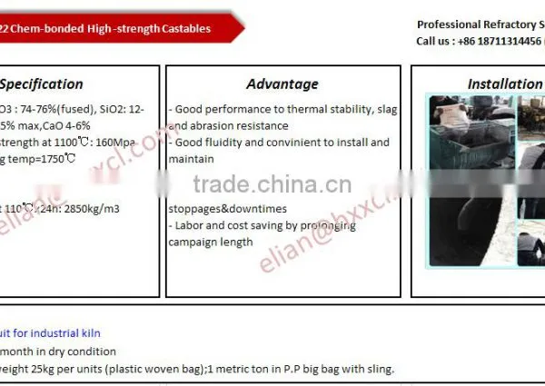 Fireproof Concrete Refractory Castables Free Samples photo-2