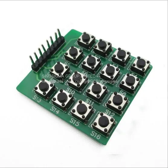 4x4 Keypad MCU Accessory Board Matrix Keyboard 16 Key Extended Keyboard Module