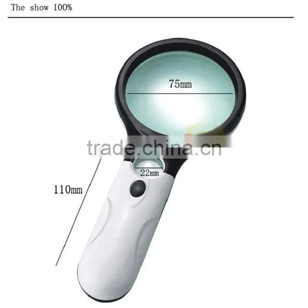 2016 New 3 LED Light 45X Handheld Mini Pocket Microscope Reading Magnifying Glass Lens Jewelry Loupe YB360-SZ photo-2