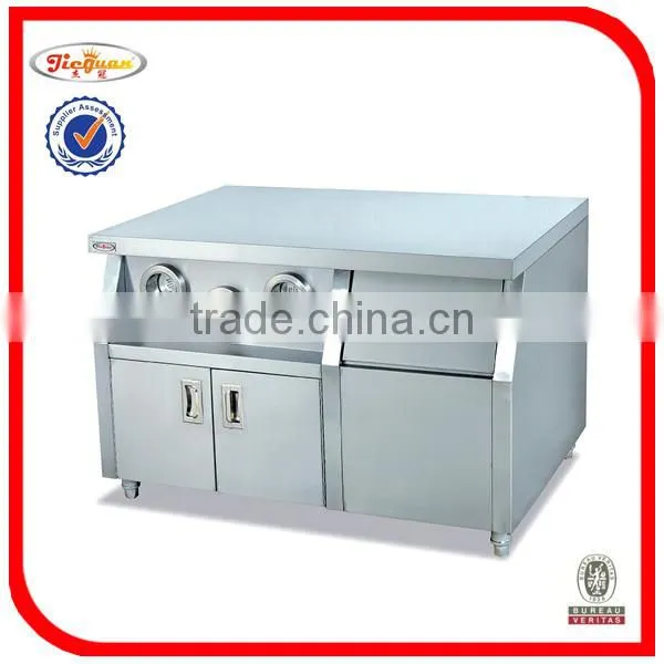 Stainless Steel Kitchen Work Table With Cup Dispenser photo-3