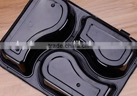 Why All Choose Plastic Microwave Safe Food Container With Divider 3 Compartment photo-2
