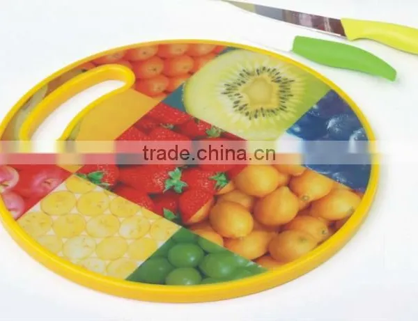Round Shape Colorful PP Plastic Chopping Block photo-2