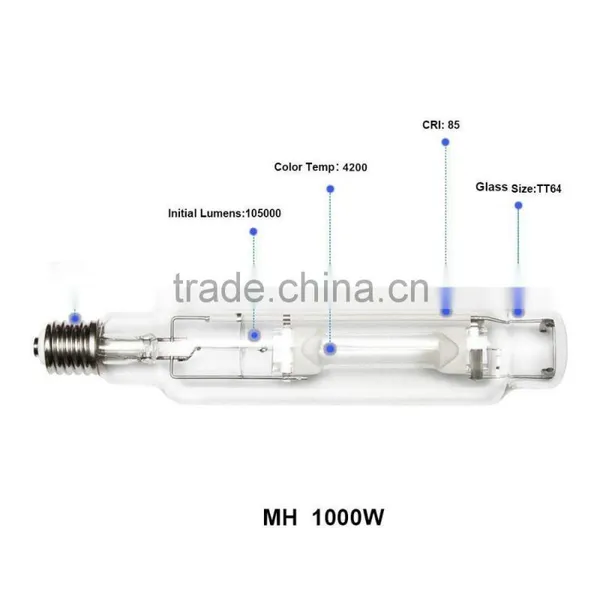 1000W MH Grow Lamp Bulb Hydroponic 1000 Watt Vegetative Metal Halide MH Grow Light Bulb Lamp Enhanced Blue and Violet Spectrums photo-5