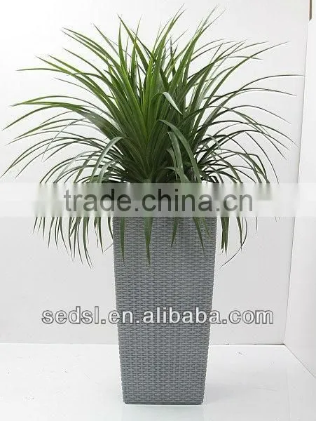 Modern Style Tall Square Rattan Flower Pots photo-2