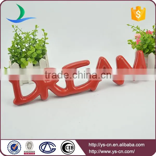 "DREAM" Shape Ceramic Letter Sign Board for Decoration photo-2