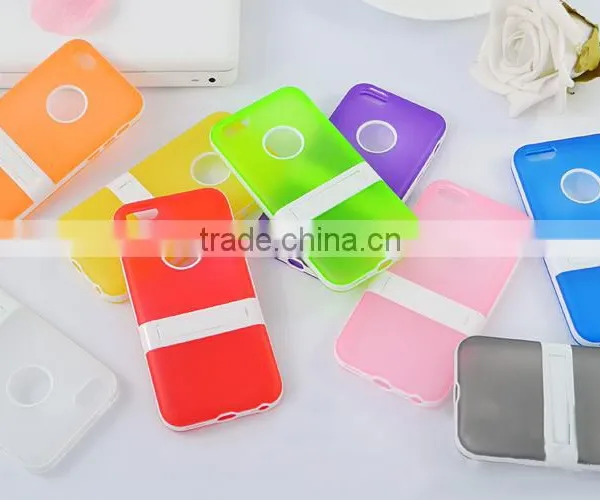 TPU Color Phone Protective Case With Bracket for IPhone5C photo-6