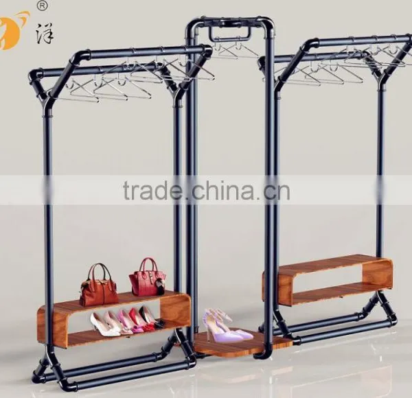 Custom Made Floor Standing Clothes Hanger Hat Stand Metal Clothes Display Rack photo-4