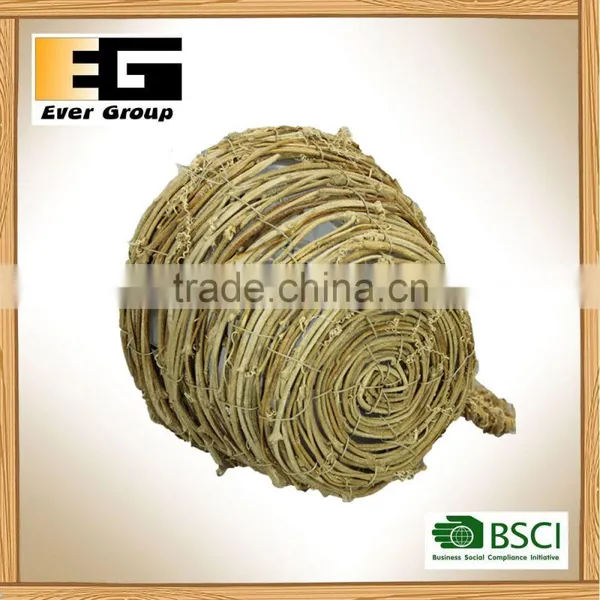 Flowerpot With Circular Natural Rattan Cup Shape/Garden Planter photo-6