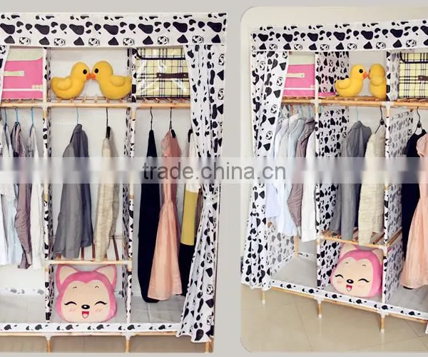 Lower Price Fabric Collapsible Living Room Simple Wardrobe photo-5