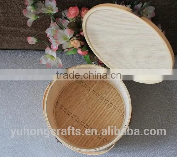 Environmental Bamboo Basket With Handle photo-4