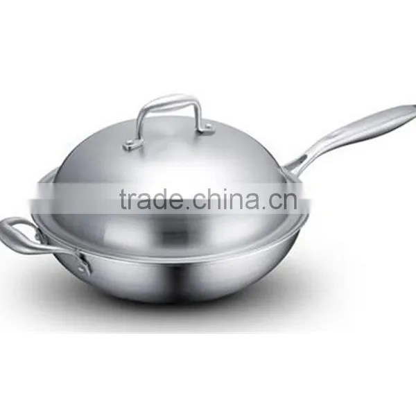 Stainless Steel Non-stick Cook Pan Hand Fry Wok Round Bottom Carbon Steel Wok photo-4