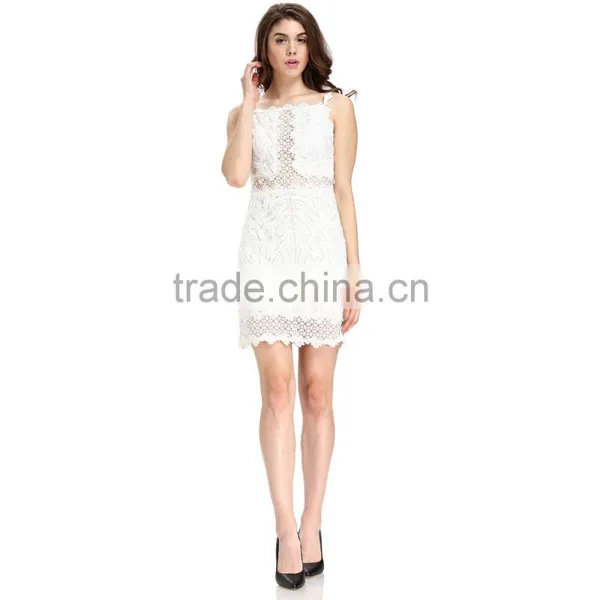 Domin Fashion Guangzhou Factory New Sleeveless Lady Lace Dress photo-3