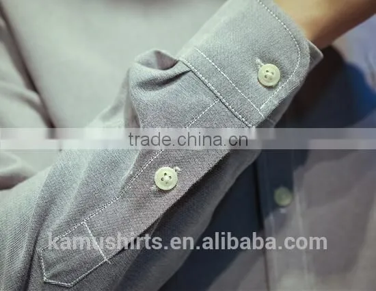 Button Down Collar Mens Oxford Shirts Slim Fit Casual Dress Shirts photo-5