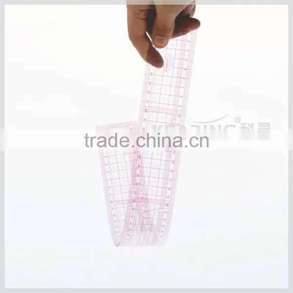 Kearing 5*50cm Length Flexible Sandwich Line Plastic Grading Ruler for Sewing Design# 8002 photo-5