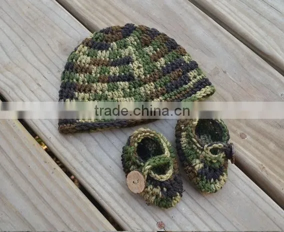 Hot Sale Autumn Winter Baby Toddler Crochet Wool Shoes Set Cute Style Infant Hand Knit Shoes photo-5
