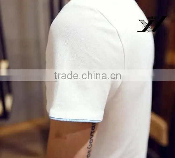 Men Blank Color Polo Short Sleeve Shirt photo-3