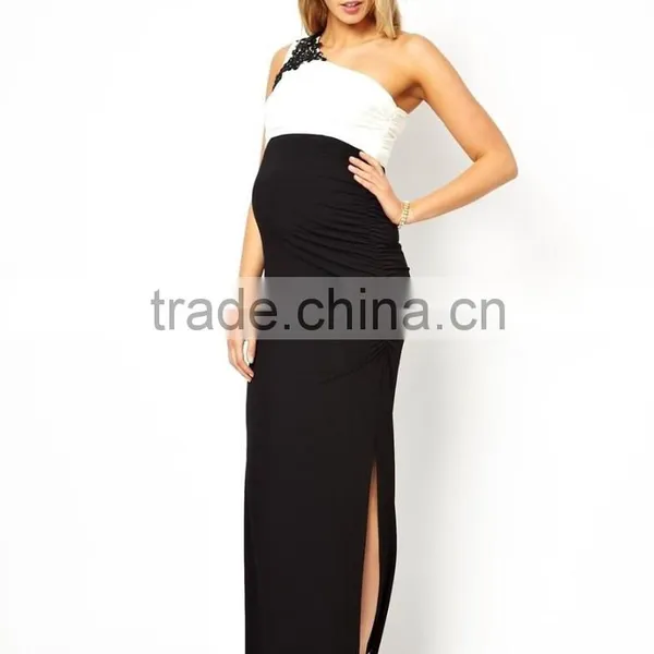 Maternity Wear Evening Party Cocktail Formal Dress Black White Wholesale Maternity Clothes photo-5