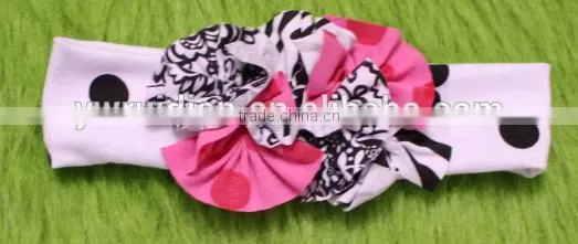 Boutique Stretchy Cotton Flower Headband For Baby Girl Wholesale Children Clothing Sets Hairband For KIds photo-3